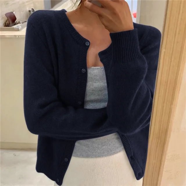 Ottilie | Women's Button Front Knit Cardigan, Soft Knit Button-Up Sweater – Casual Everyday