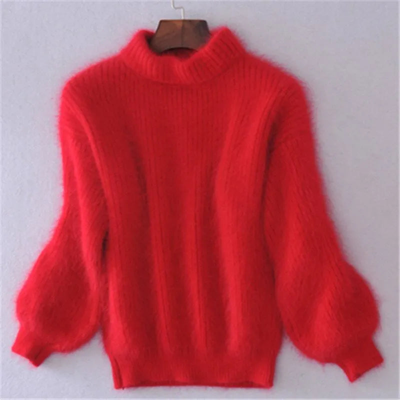 Abby | Women's Angora Knit Sweater, Casual Soft Winter Pullover for Everyday Wear