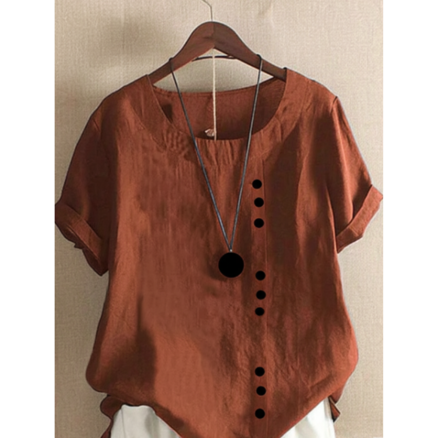 Nanna | Short-Sleeved Blouse | Simple and Refined