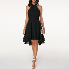 Elowen | Women’s Mini Halter Evening Dress | Sleek