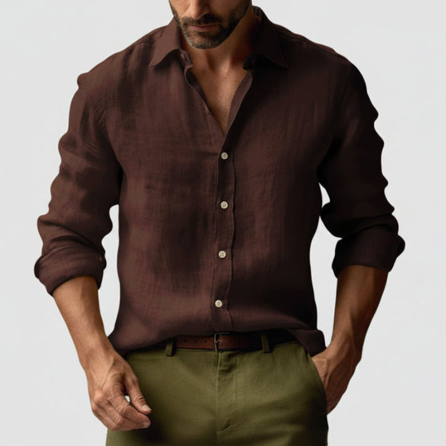 Johann | Vintage Linen Button-Up Shirt | Light and Effortless