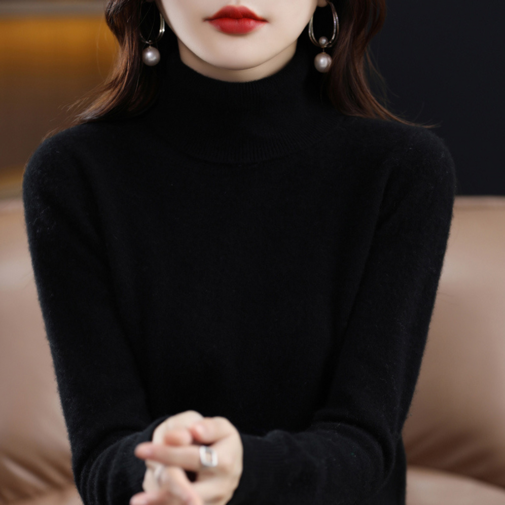 July | Women's Cashmere Turtleneck Sweater, Luxury Winter Knit Pullover for Casual Wear