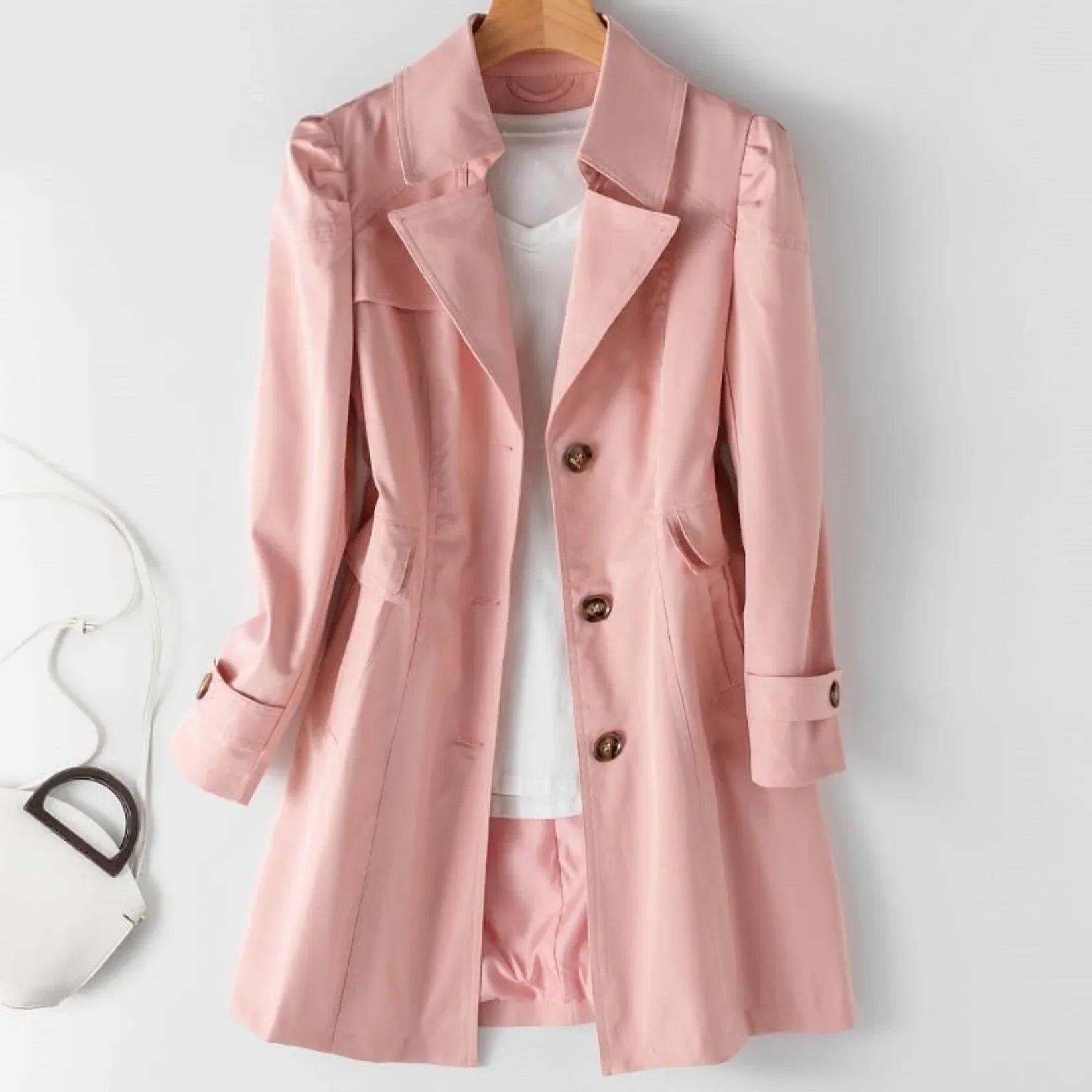 Anna | Women's Waterproof Trench Coat, Classic Long Raincoat for Casual and Office Wear