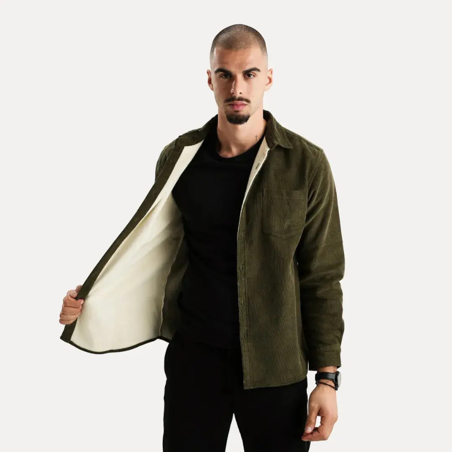 Ethan | Corduroy Long Sleeve Shirt for Men | Casual and Refined