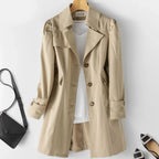 Anna | Women's Waterproof Trench Coat, Classic Long Raincoat for Casual and Office Wear