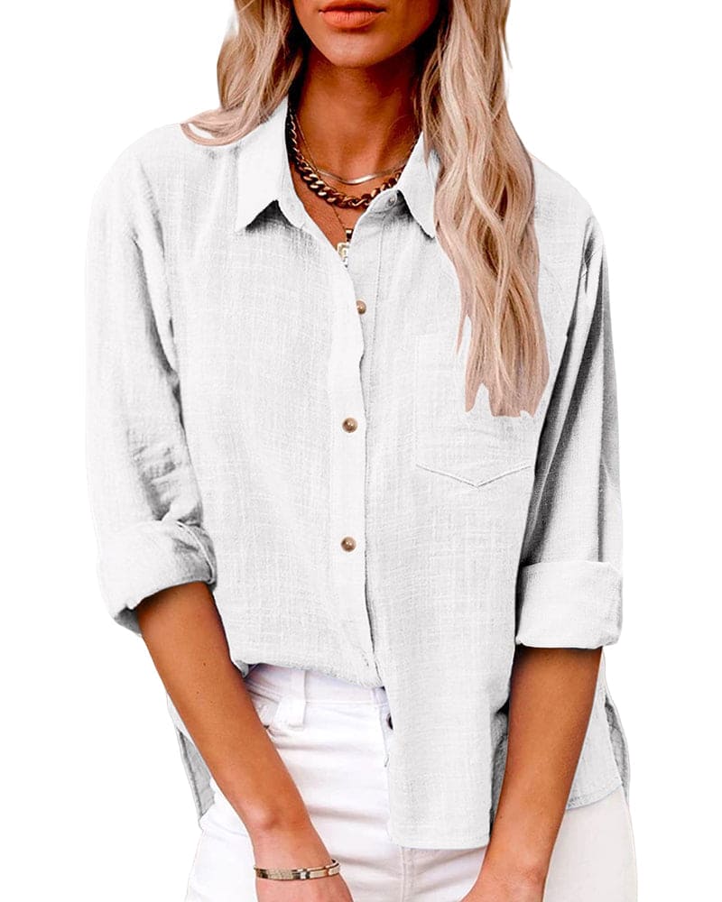 Lina | Women's Linen Blouse | Lightweight Comfort and Timeless Elegance