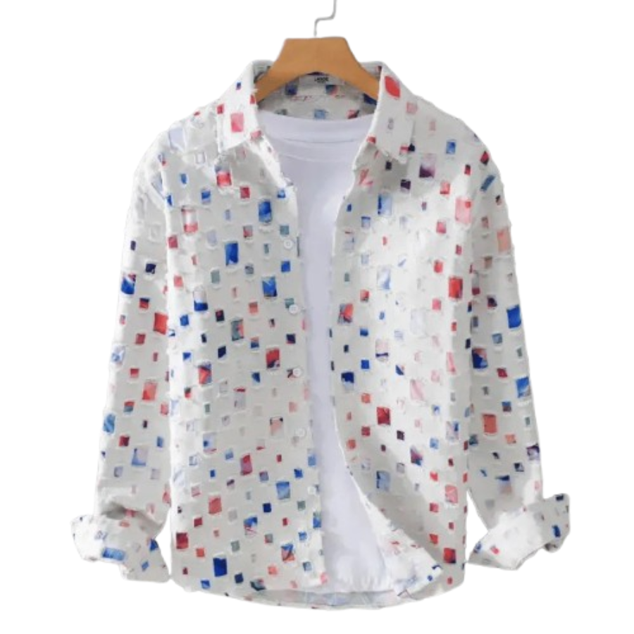 Wesley | Frayed Denim Shirt | Rugged and Effortless