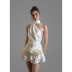 Chloe | Elegant Halter Mini Dress | Sleek Confidence with Modern Elegance
