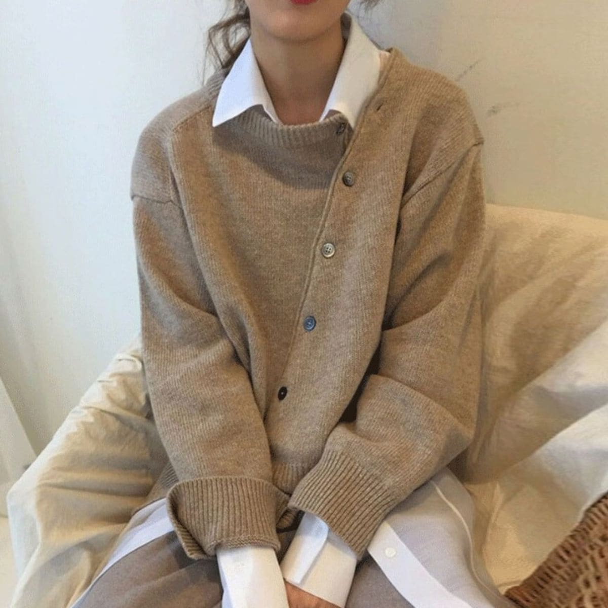 Sofia | Women's Button-Up Knit Sweater, Soft Winter Pullover for Casual Wear