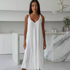 Sloane | Women’s White Long Summer Dress | Light