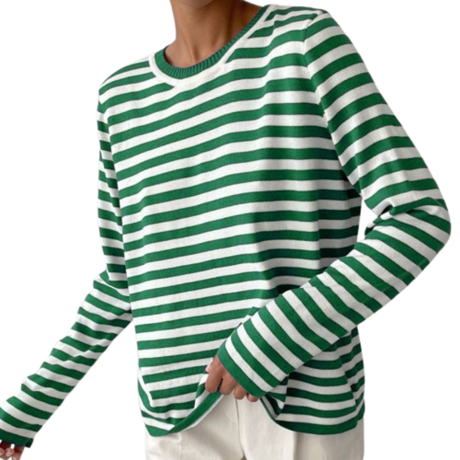 Manon | Chic Striped Long-Sleeve Shirt | Timeless and Refined