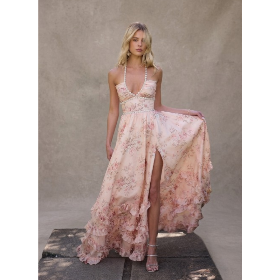 Darcie | Sleeveless Floral Maxi Dress | Effortless Feminine Elegance