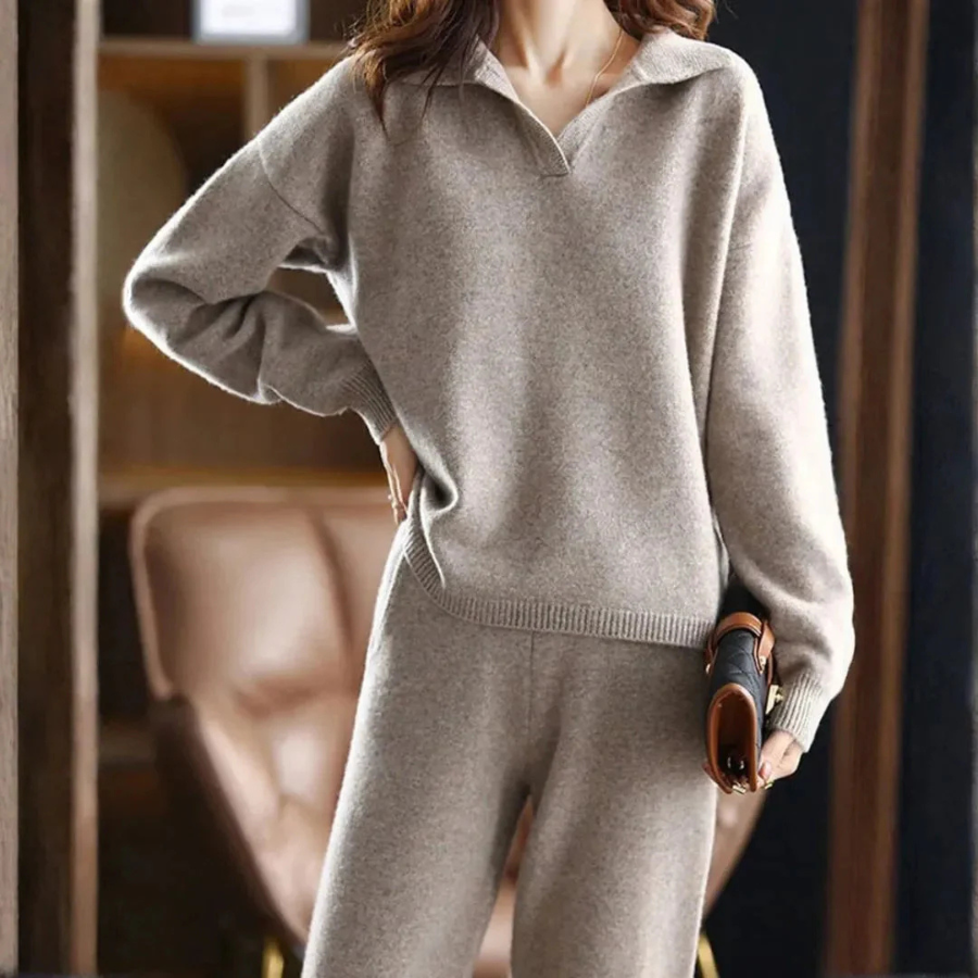 Una | Women’s Cashmere-Blend Sweater & Pants Set | Luxe Comfort with All-Day Ease