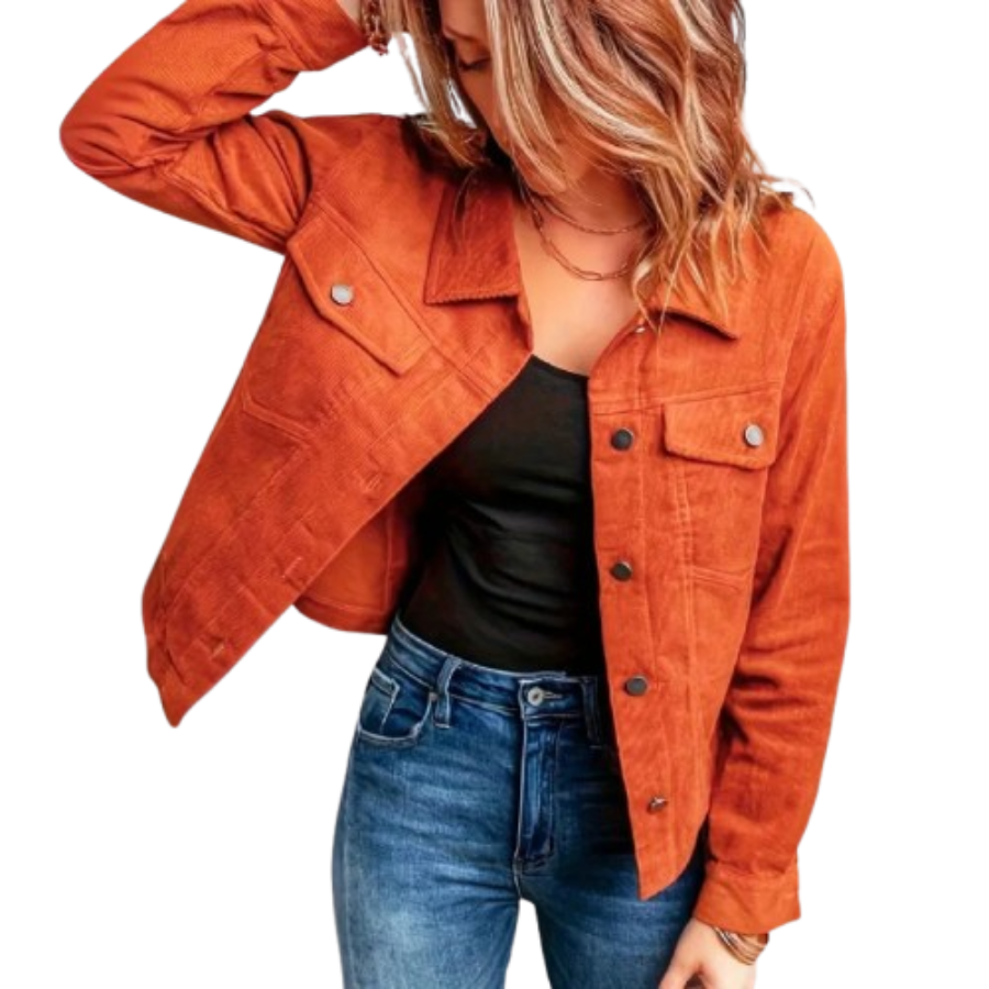 Juno | Snap-Button Corduroy Jacket | Casual Texture with Everyday Cool