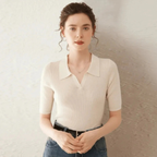 Anya | 100% Cashmere Polo Knit | Luxurious Comfort with Timeless Style