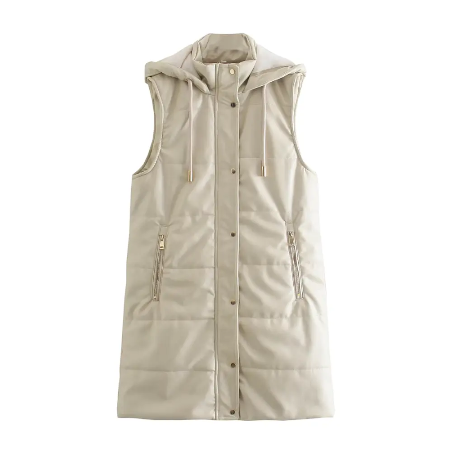 Valentina | Hooded Long Vest | Effortless Layering with Casual Chic