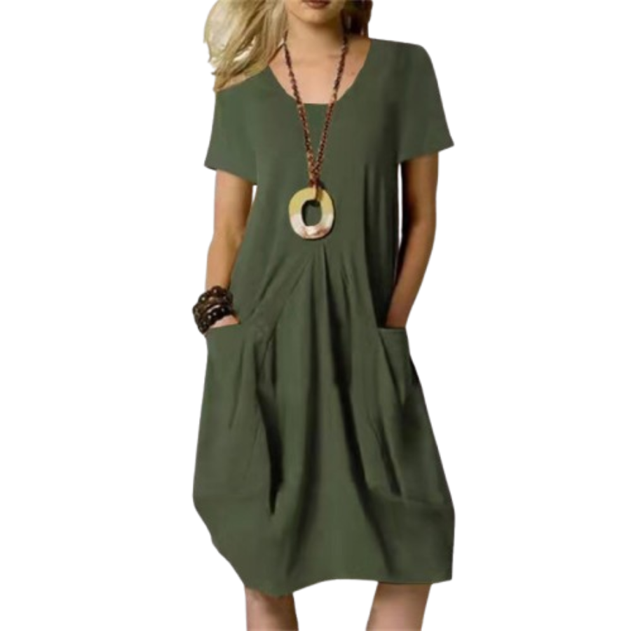 Wave | Knee-Length Women's Dress | Elegant and Flowing