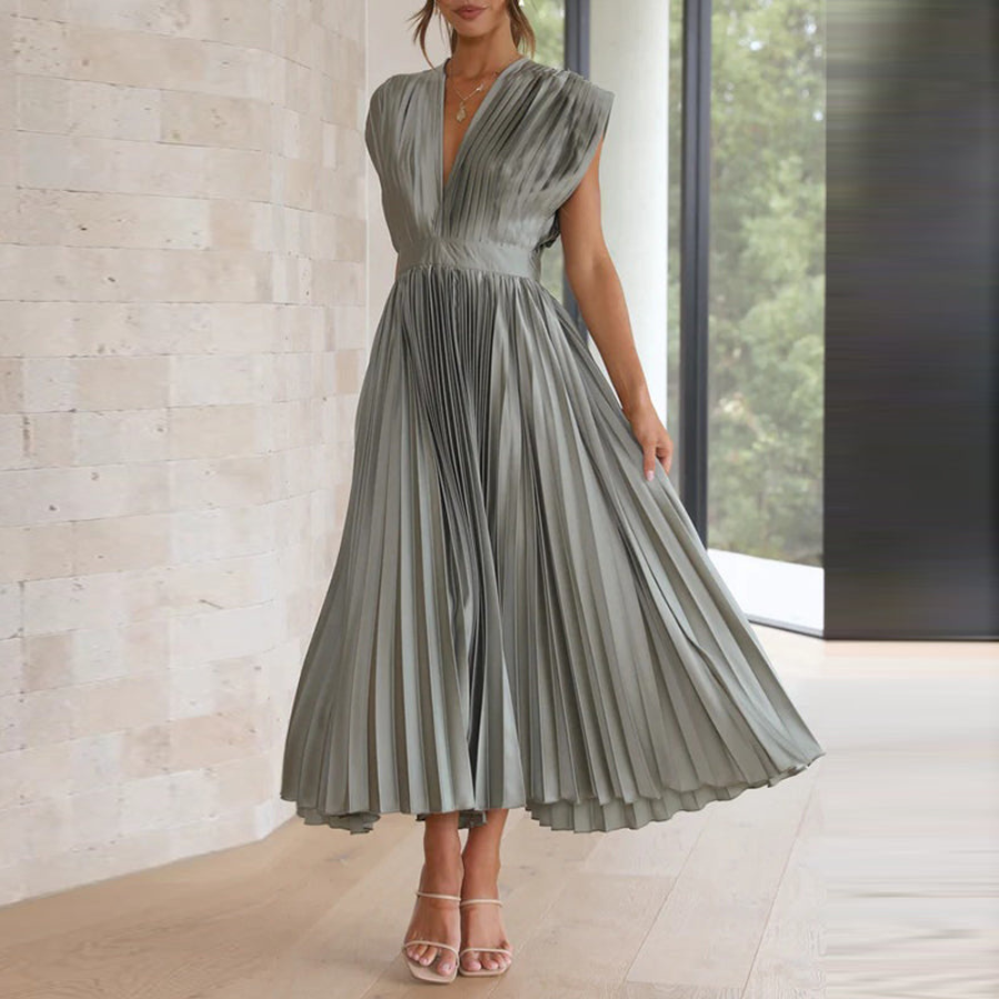 Hollis | Women’s Modern V-Neck Dress | Effortless Elegance with a Contemporary Feel