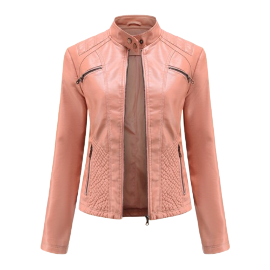 Livia | Leather Mid-Season Jacket | Soft and Timeless