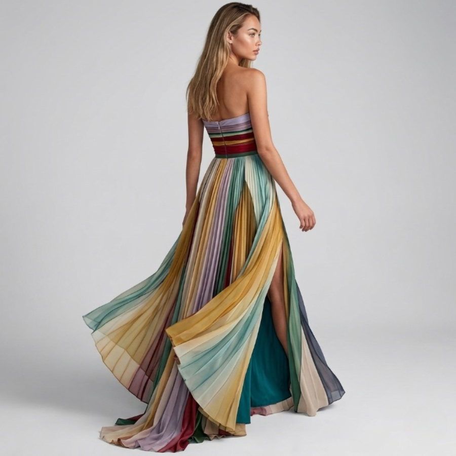 Nova | Strapless Maxi Dress | Bold and Flowing
