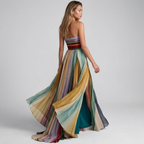 Nova | Strapless Maxi Dress | Bold and Flowing