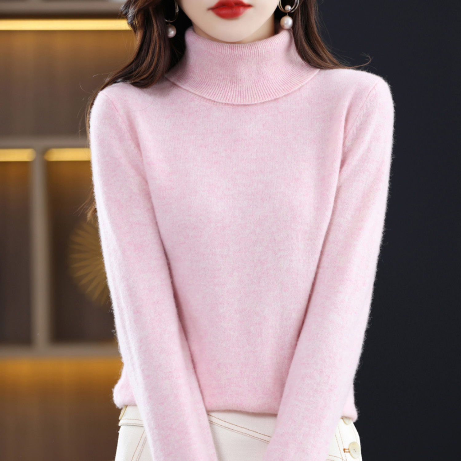 July | Women's Cashmere Turtleneck Sweater, Luxury Winter Knit Pullover for Casual Wear