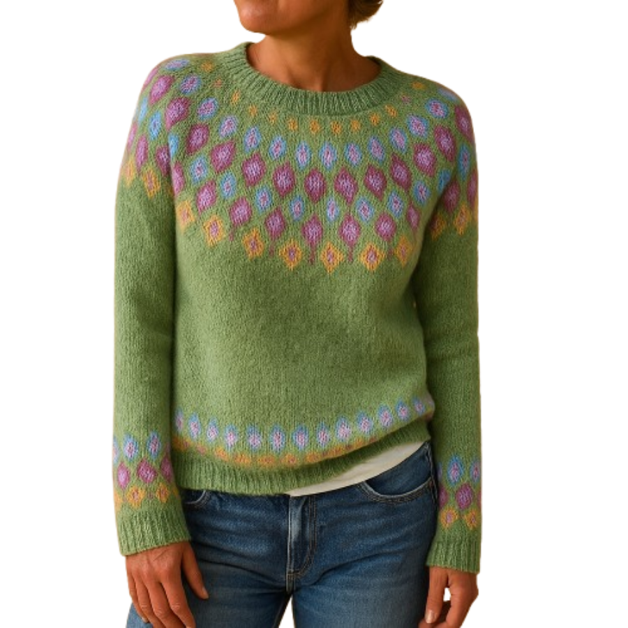 Lucy | Patterned Wool Jumper | Warm and Distinctive