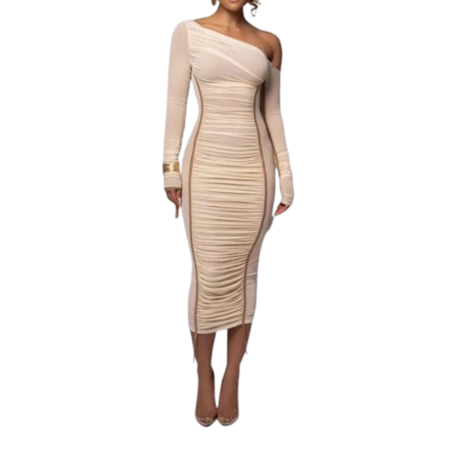 Vanessa | Asymmetric Midi Dress | Modern and Refined
