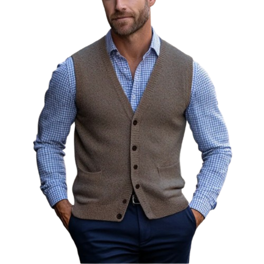 Carlo | Sleeveless Men’s Vest Sweater | Lightweight and Versatile