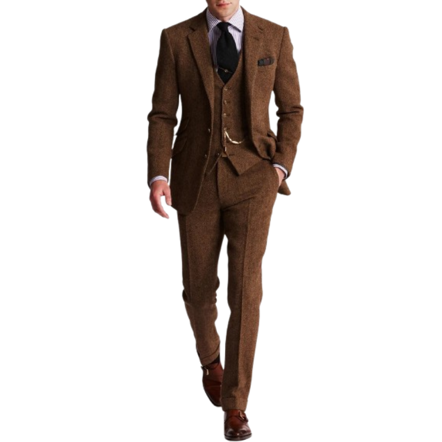 Luis | Three-Piece Tweed Suit | Classic and Tailored