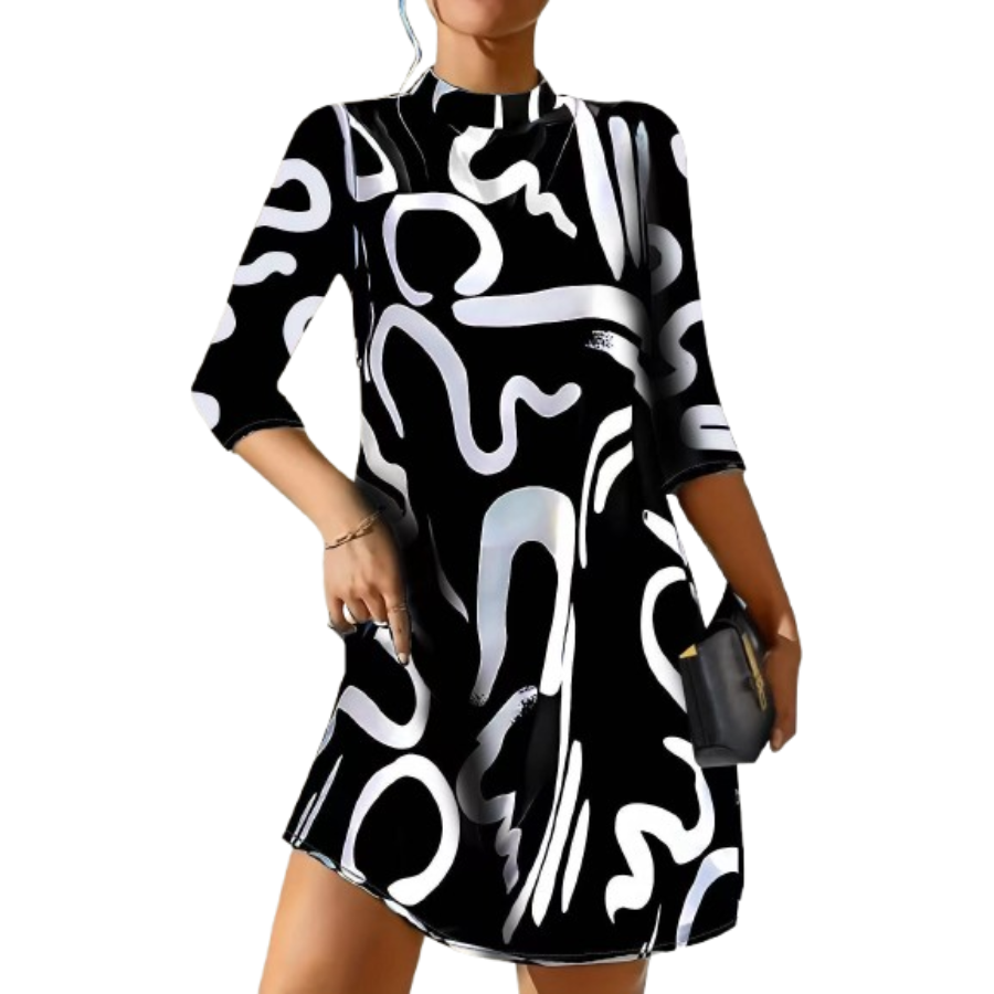 Sorina | Summer Mini Dress with 3/4 Sleeves | Light and Effortless