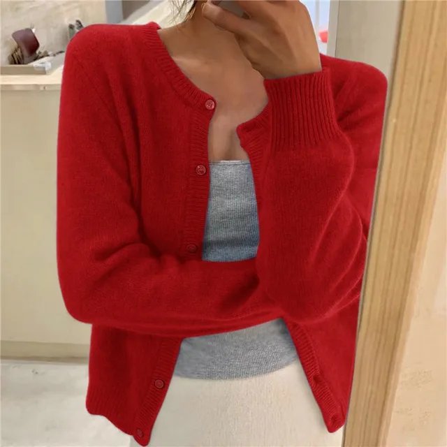 Ottilie | Women's Button Front Knit Cardigan, Soft Knit Button-Up Sweater – Casual Everyday