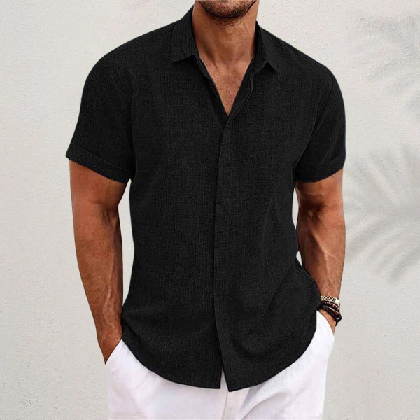 Mario | Men’s Short Sleeve Linen Shirt | Lightweight Summer Essential