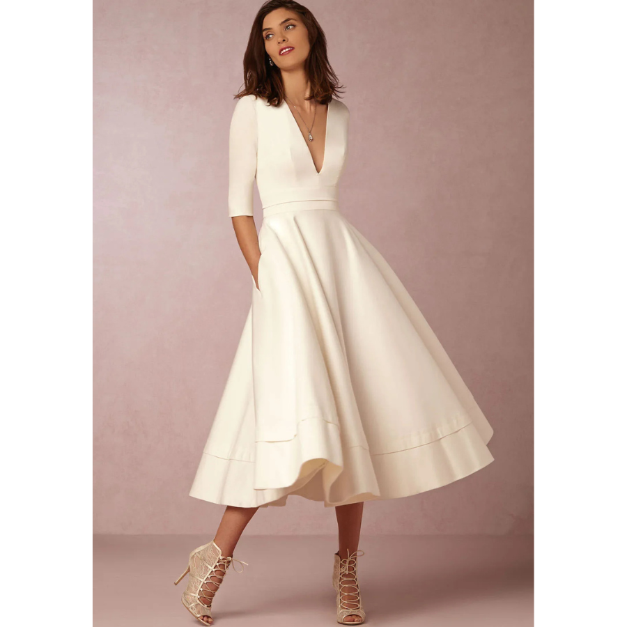 Cordelia | Women’s Retro Midi Evening Dress | Vintage Elegance with Modern Charm