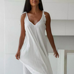 Sloane | Women’s White Long Summer Dress | Light
