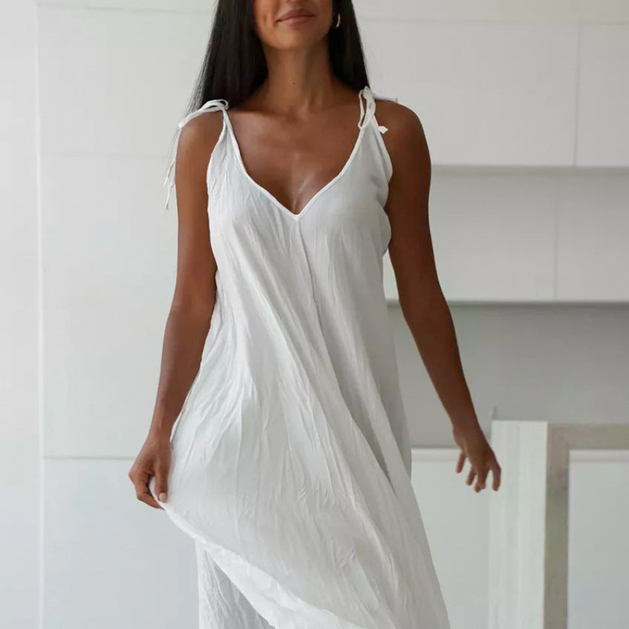 Sloane | Women’s White Long Summer Dress | Light