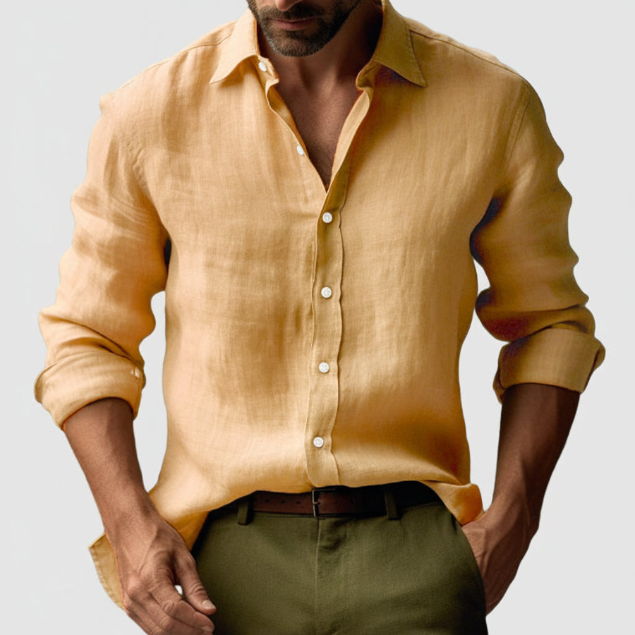 Johann | Vintage Linen Button-Up Shirt | Light and Effortless