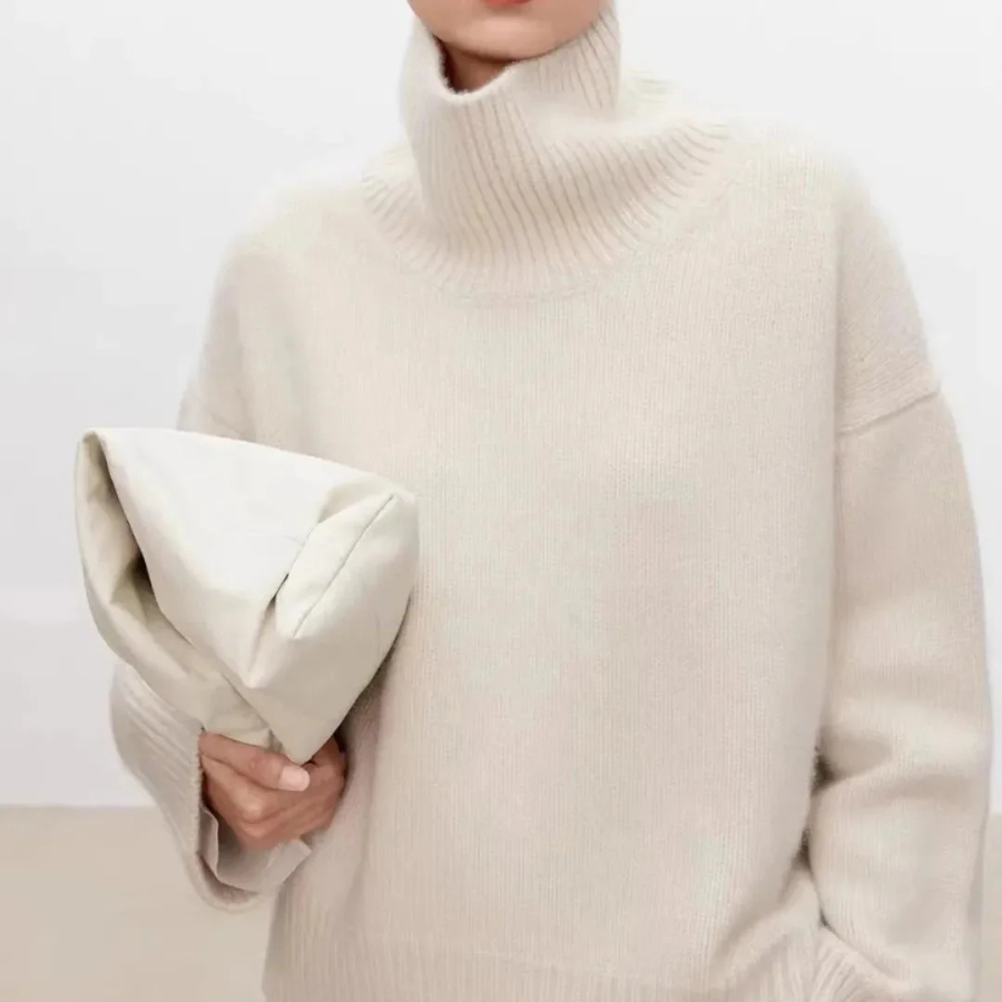Helen | Women’s Wool High-Neck Sweater | Natural Warmth with Timeless Elegance