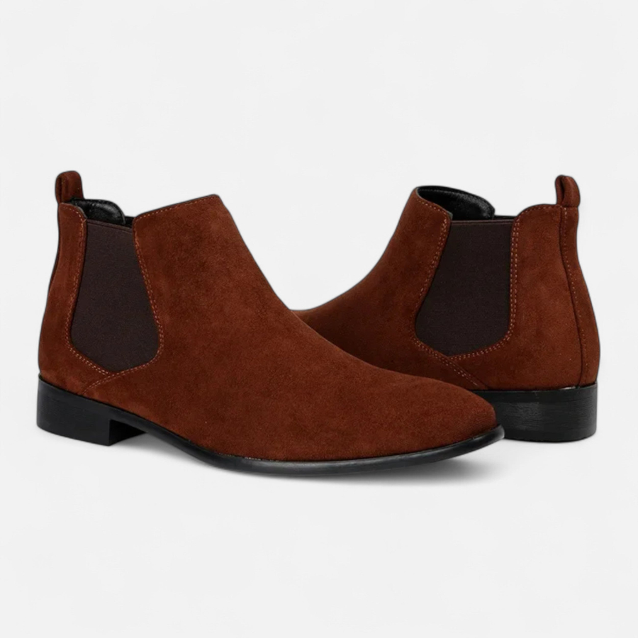 Brian | Suede Square-Toe Chelsea Boots | Modern and Refined