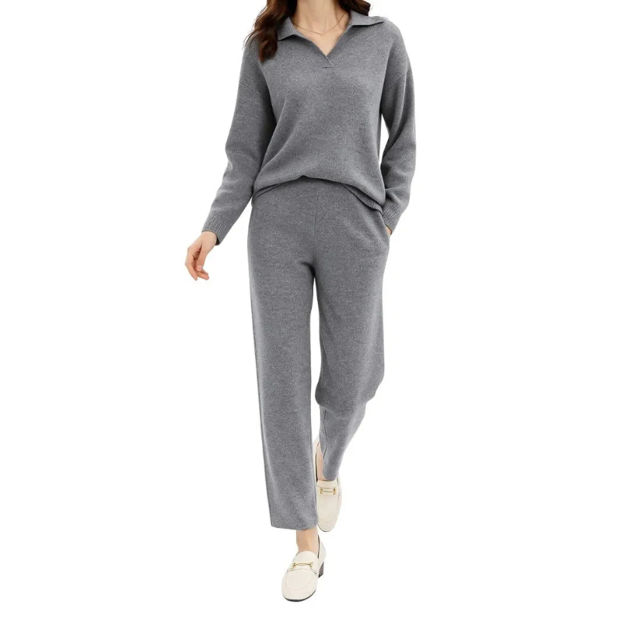 Una | Women’s Cashmere-Blend Sweater & Pants Set | Luxe Comfort with All-Day Ease