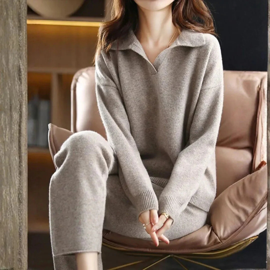 Una | Women’s Cashmere-Blend Sweater & Pants Set | Luxe Comfort with All-Day Ease