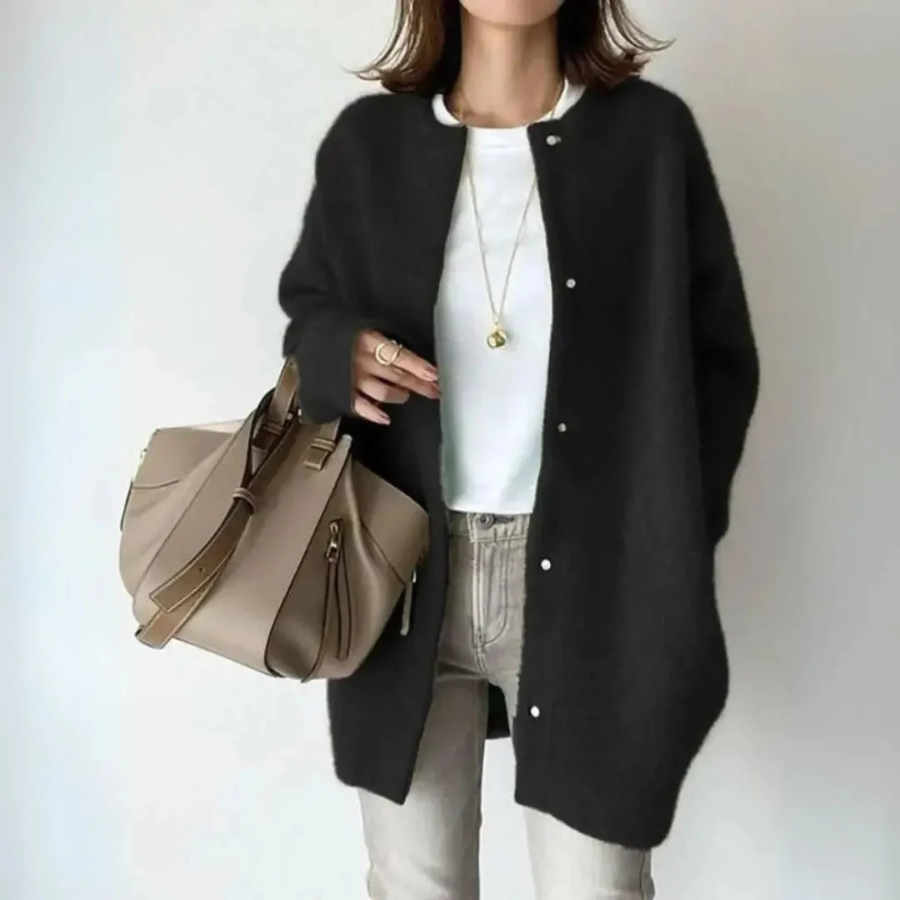 Evelyn | Wool Blend Button Cardigan | Cozy Classic with Everyday Versatility