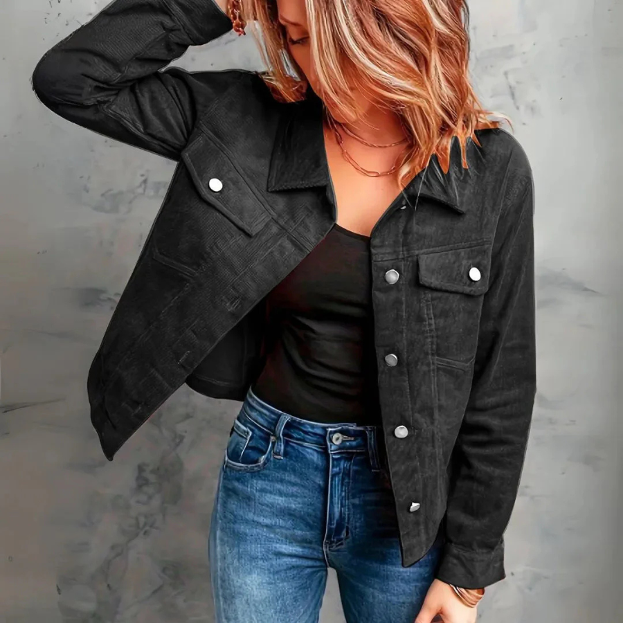 Juno | Snap-Button Corduroy Jacket | Casual Texture with Everyday Cool