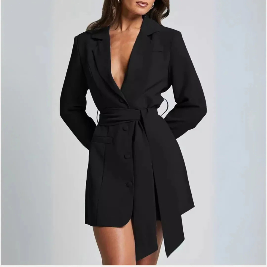 Clarice | Belted Blazer Mini Dress | Chic Tailoring Meets Effortless Style