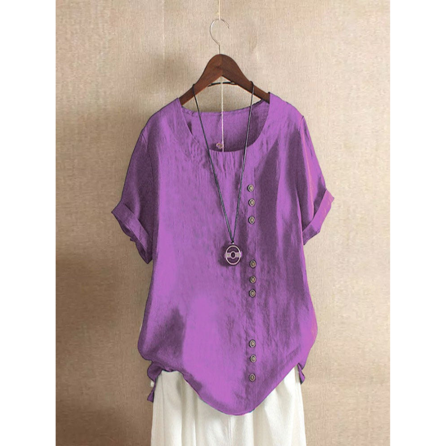 Nanna | Short-Sleeved Blouse | Simple and Refined