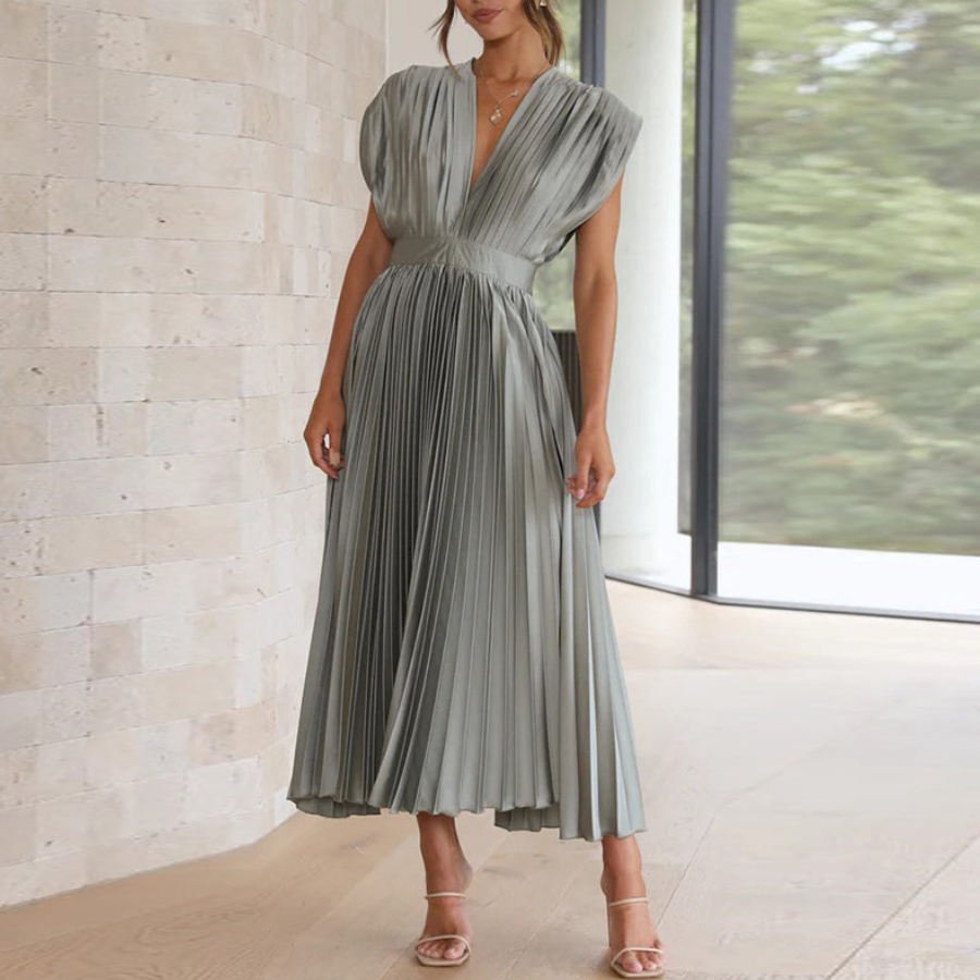 Hollis | Women’s Modern V-Neck Dress | Effortless Elegance with a Contemporary Feel