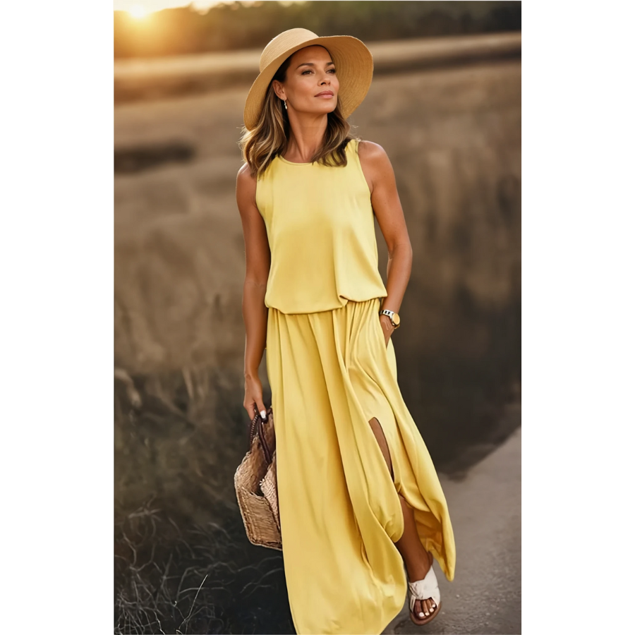 Minerva | Sleeveless Maxi Dress for Women | Comfort