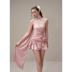 Chloe | Elegant Halter Mini Dress | Sleek Confidence with Modern Elegance