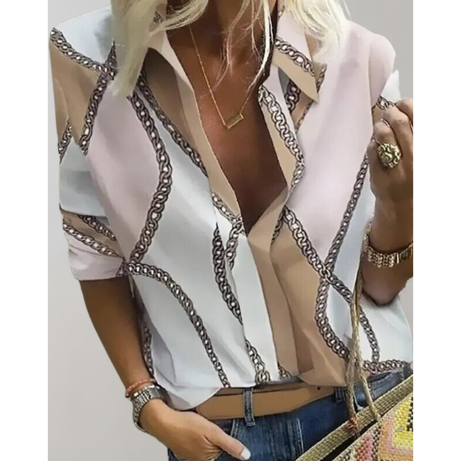 Silvia | Silk Chain Blouse | Elegant and Luxurious