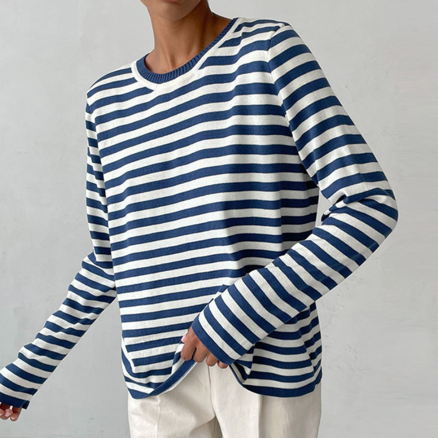 Manon | Chic Striped Long-Sleeve Shirt | Timeless and Refined